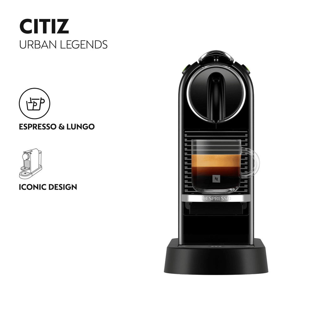 DeLonghi Nespresso Citiz Kaffeemaschine - Schwarz | EN167.B