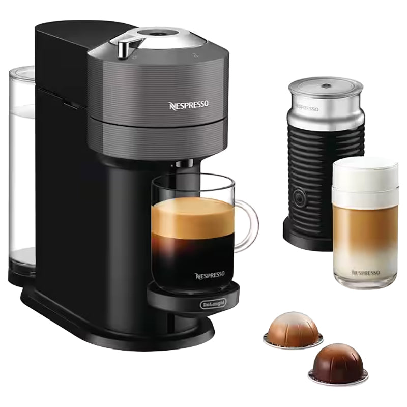 DeLonghi VertuoNext Nespresso Kaffeemaschine mit Aeroccino - Grau | ENV120.GYAE