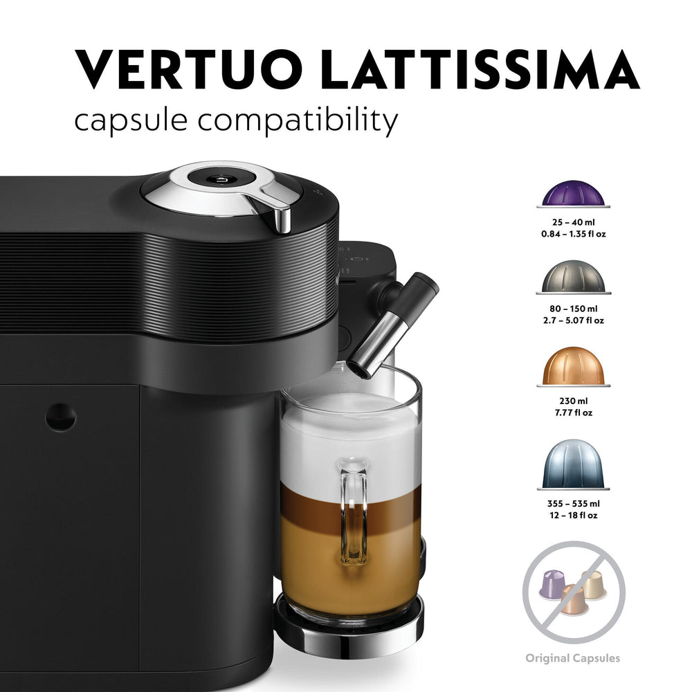 Nespresso Vertuo Lattissima Kaffeemaschine - Schwarz | ENV300.B