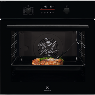 Electrolux 600 SteamBake 72L Einbau Multifunction Electric Einbaubackofen - Schwarz | EOD6C46K2