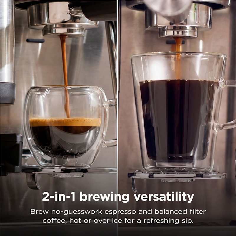 Ninja Luxe Café Mini Plus Espresso- & Filterkaffeemaschine – Silber | ES352UK