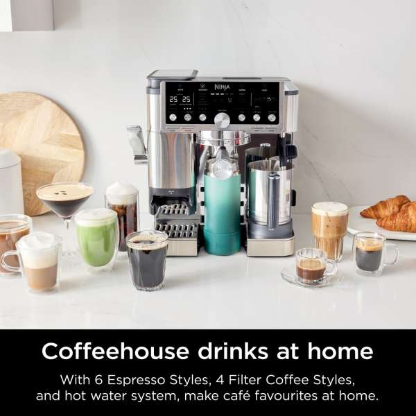 Ninja Luxe Café Pro Kaffeemaschine - Schwarz & Edelstahl | ES701UK