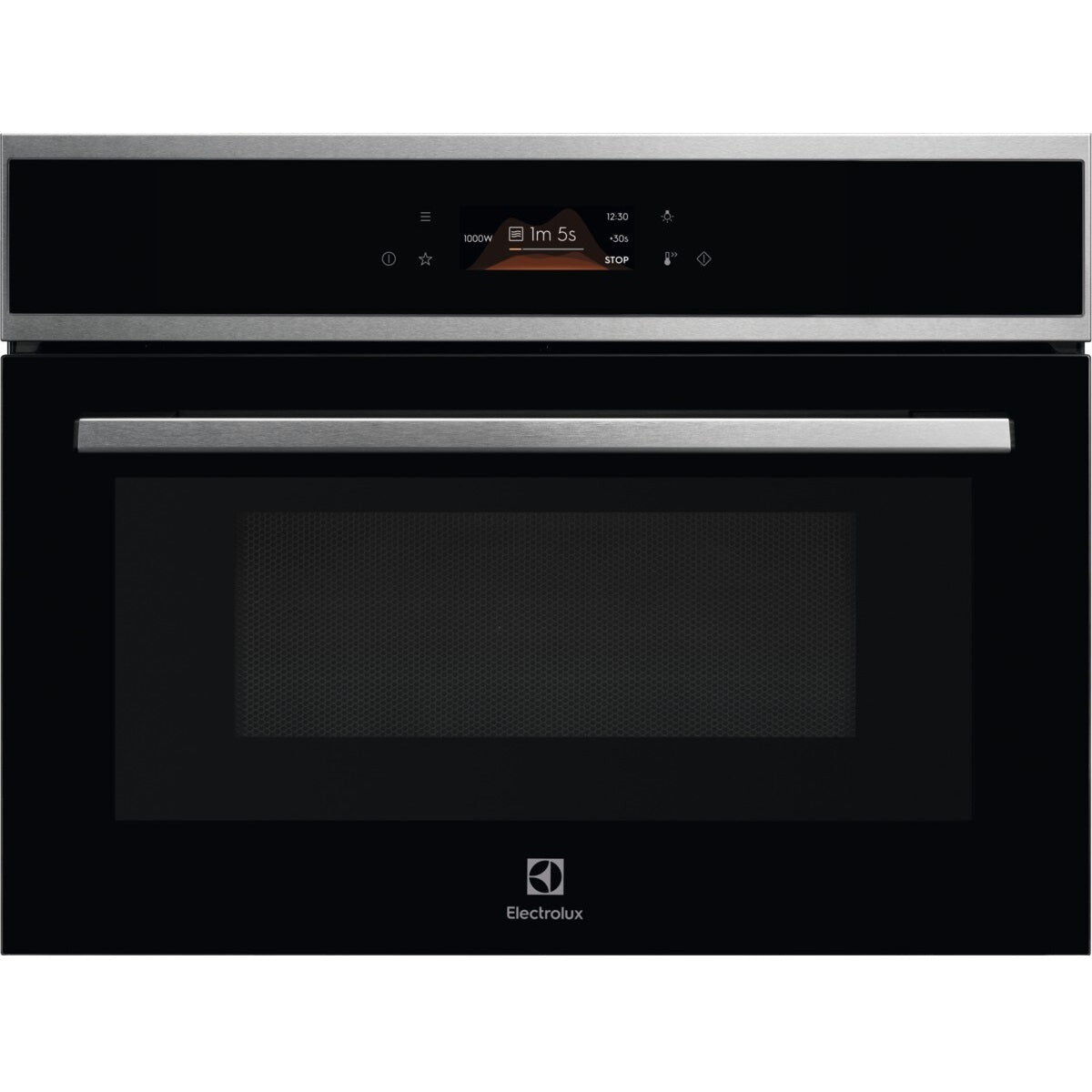 Electrolux 800 CombiQuick 43L Einbau Multifunction Backofen mit Combi Mikrowelle - Edelstahl | EVLBE08X