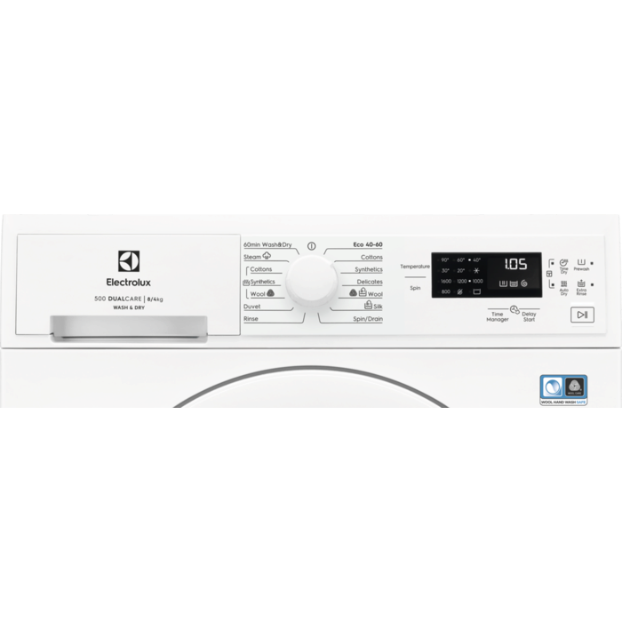 Electrolux 8KG/4KG 1600RPM freistehend Waschtrockner - Weiß | EWDK5846B