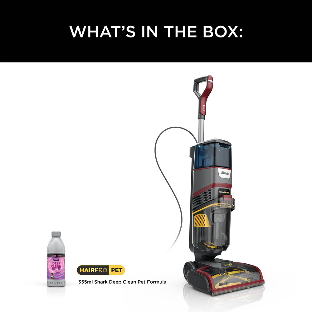 Shark CarpetXpert HairPro Pet Deep Carpet Cleaner - Grau & Burgundy | EX220UK