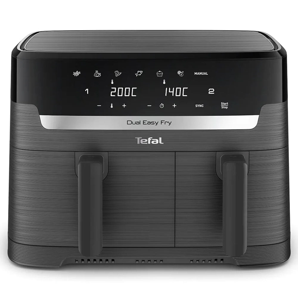 Tefal 8.3L Easy Fry Dual Air Fryer - Coal | EY901HG0