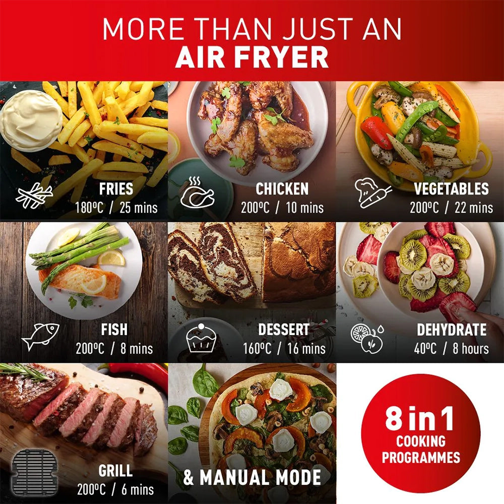 Tefal 8.3L Easy Fry Dual Heißluftfritteuse - Coal | EY901HG0