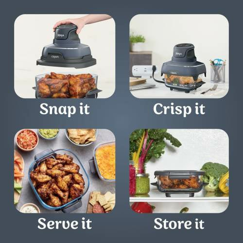 Ninja CRISPi 4-in-1 Portable Glass Heißluftfritteuse - Cyber Space | FN101UK