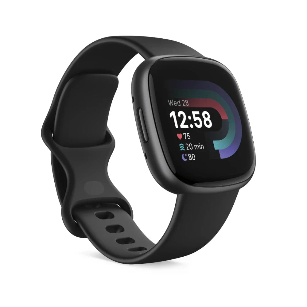 Fitbit Versa 4 Health & Fitness Smartwatch - Schwarz & Graphit | 79-FB523BKBK