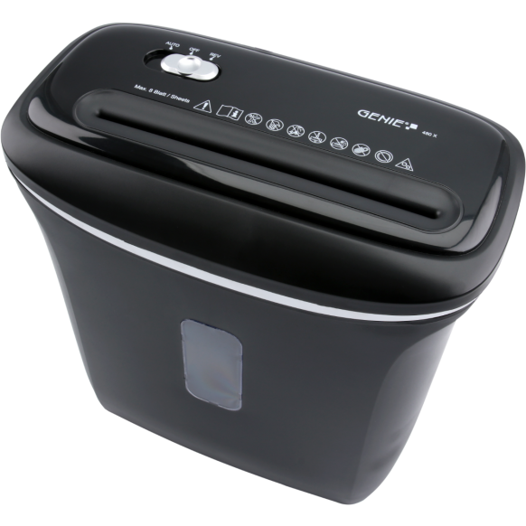 Genie 480X 12L Cross Cut Automatic Shredder - Black | GENIE 480X