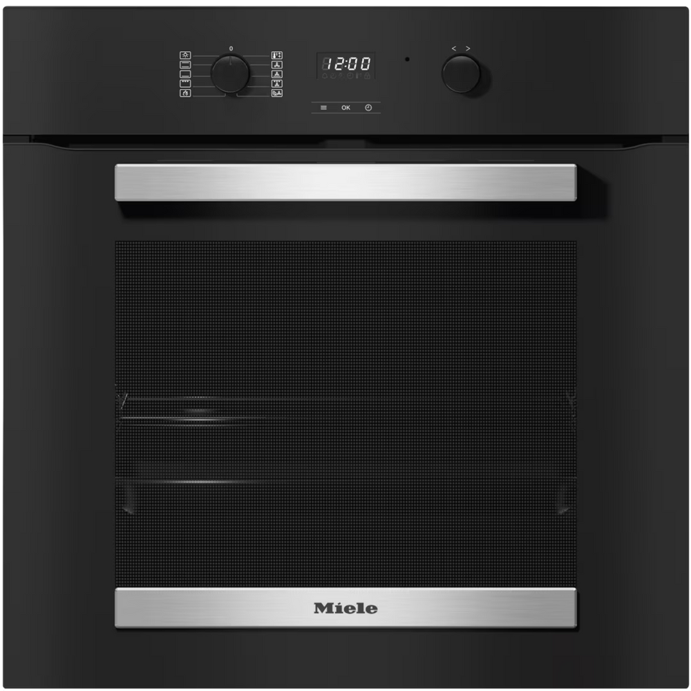 Miele Active 76L Einbau Multifunction Electric Einbaubackofen - Obsidian Schwarz & Edelstahl | H 2455 BP
