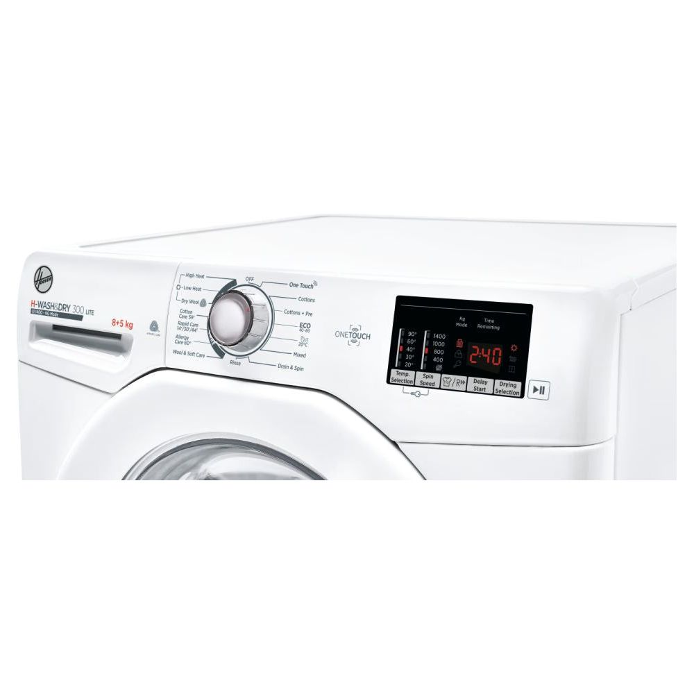 Hoover H-Wash & Dry 300 Lite 8KG/5KG 1400RPM freistehend Waschtrockner - Weiß | H3D 4852DE/1-80