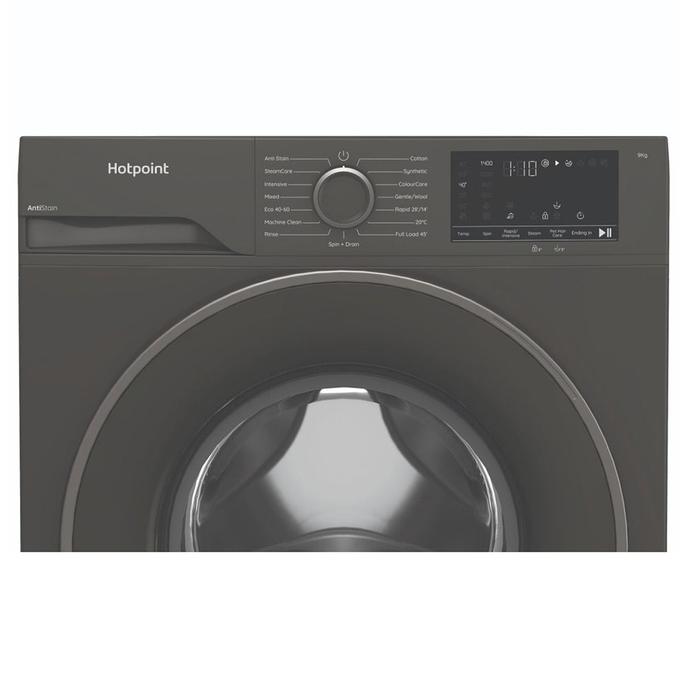 Hotpoint 9KG 1400RPM freistehend Waschmaschine - Graphit | H 91G ANTI STAIN IRE