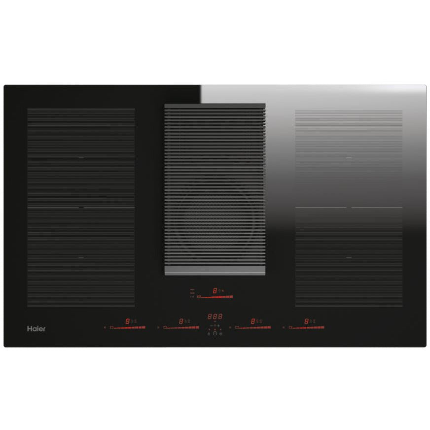 Haier I-Dual Series 6 85CM 4 Zone Induction Vented Hob- Black | HAIH8IFMCF