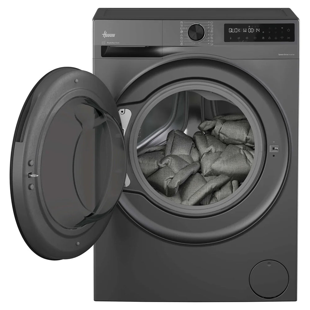 Hoover Pro Wash & Dry Series 3 9KG/6KG 1400RPM freistehend Waschtrockner - Polar Night Grau | HBWR 496B8G-80