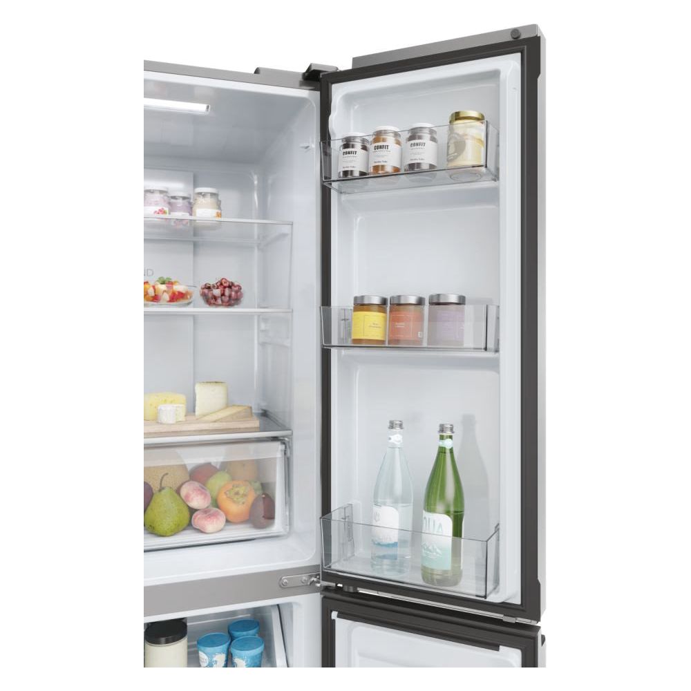 Haier Cube 83 Series 3 467L Frost Free freistehend Multi Door Kühl-Gefrierkombination - Gentle Silber | HCR3818ENMG.UK