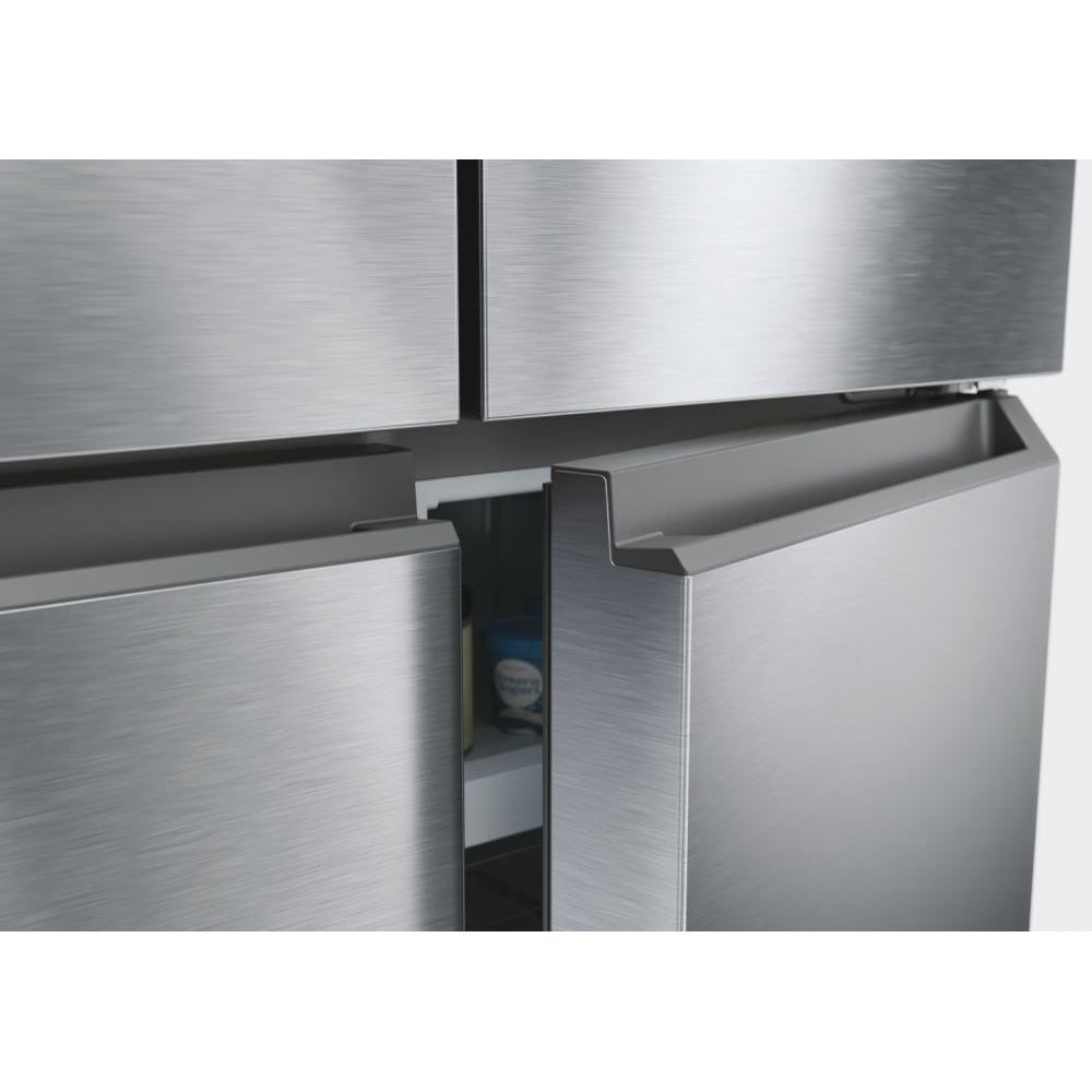 Haier Cube 83 Series 3 467L Frost Free freistehend Multi Door Kühl-Gefrierkombination - Gentle Silber | HCR3818ENMG.UK