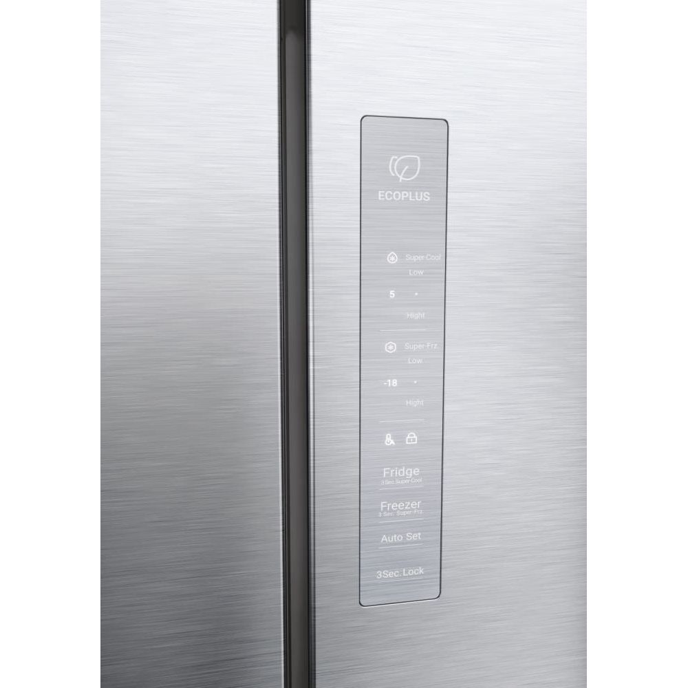 Haier Cube 83 Series 3 467L Frost Free freistehend Multi Door Kühl-Gefrierkombination - Gentle Silber | HCR3818ENMG.UK