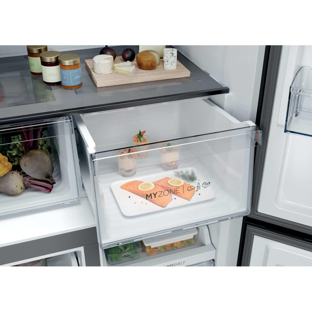 Haier Cube 90 3 651L Frost Free Multi-door Kühl-Gefrierkombination - Slate Schwarz | HCR39F19ENPT