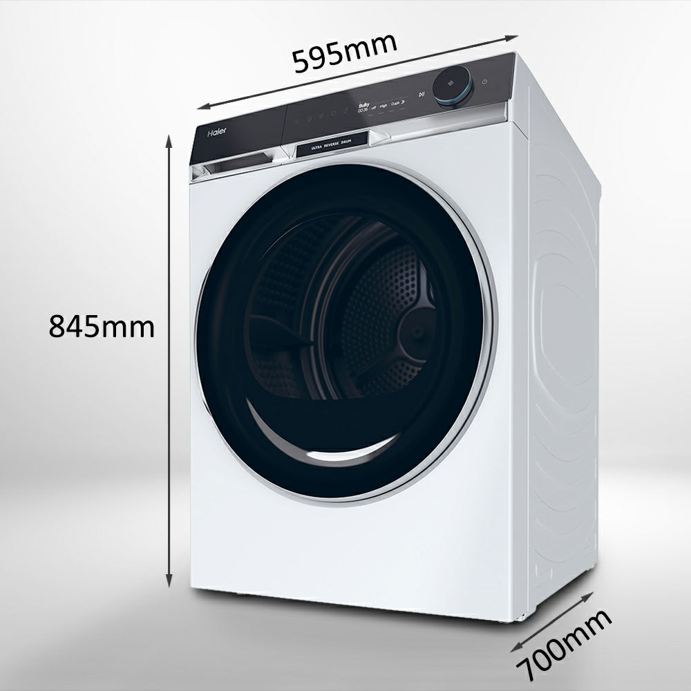 Haier X Series 11 9KG freistehend Heat Pump Wäschetrockner - Weiß | HD90-A3Q397U1-UK