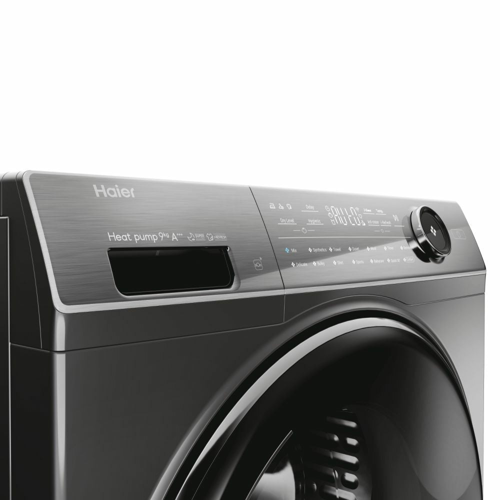 Haier I-Pro Series 7 Plus 9KG freistehend Heat Pump Wäschetrockner - Antracite | HD90-A3Q979RU1UK
