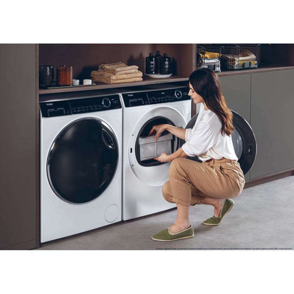 Haier I-Pro Series 7 Plus 9KG freistehend Heat Pump Wäschetrockner - Weiß | HD90-A3Q979U1