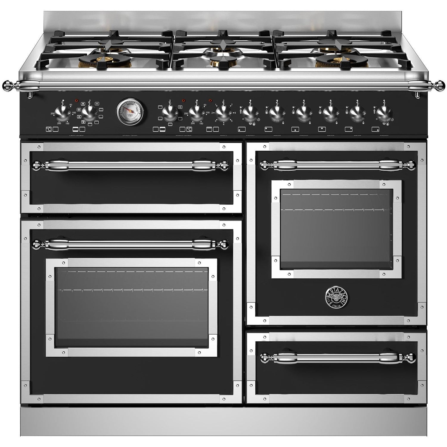 Bertazzoni Heritage 100CM Dual Fuel Standherd - Nero Matt | HER106L3ENET