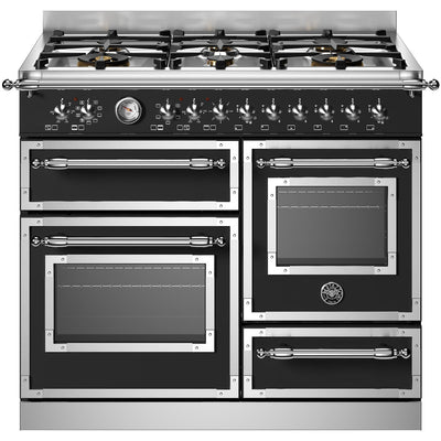 Bertazzoni Heritage 100CM Dual Fuel Standherd - Nero Matt | HER106L3ENET