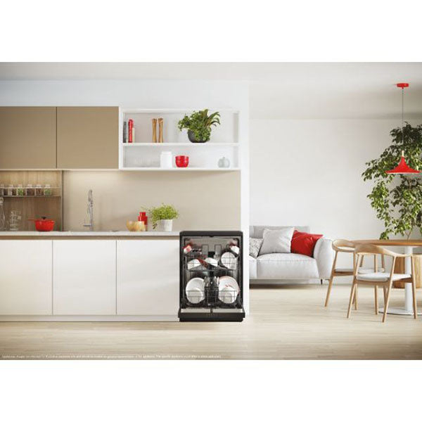 Hoover H-DISH 300 60CM freistehend Standard Geschirrspüler - Schwarz | HF 3C7L0B-80