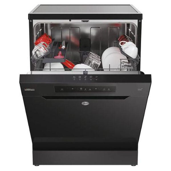 Hoover H-DISH 300 60CM freistehend Standard Geschirrspüler - Schwarz | HF 3C7L0B-80