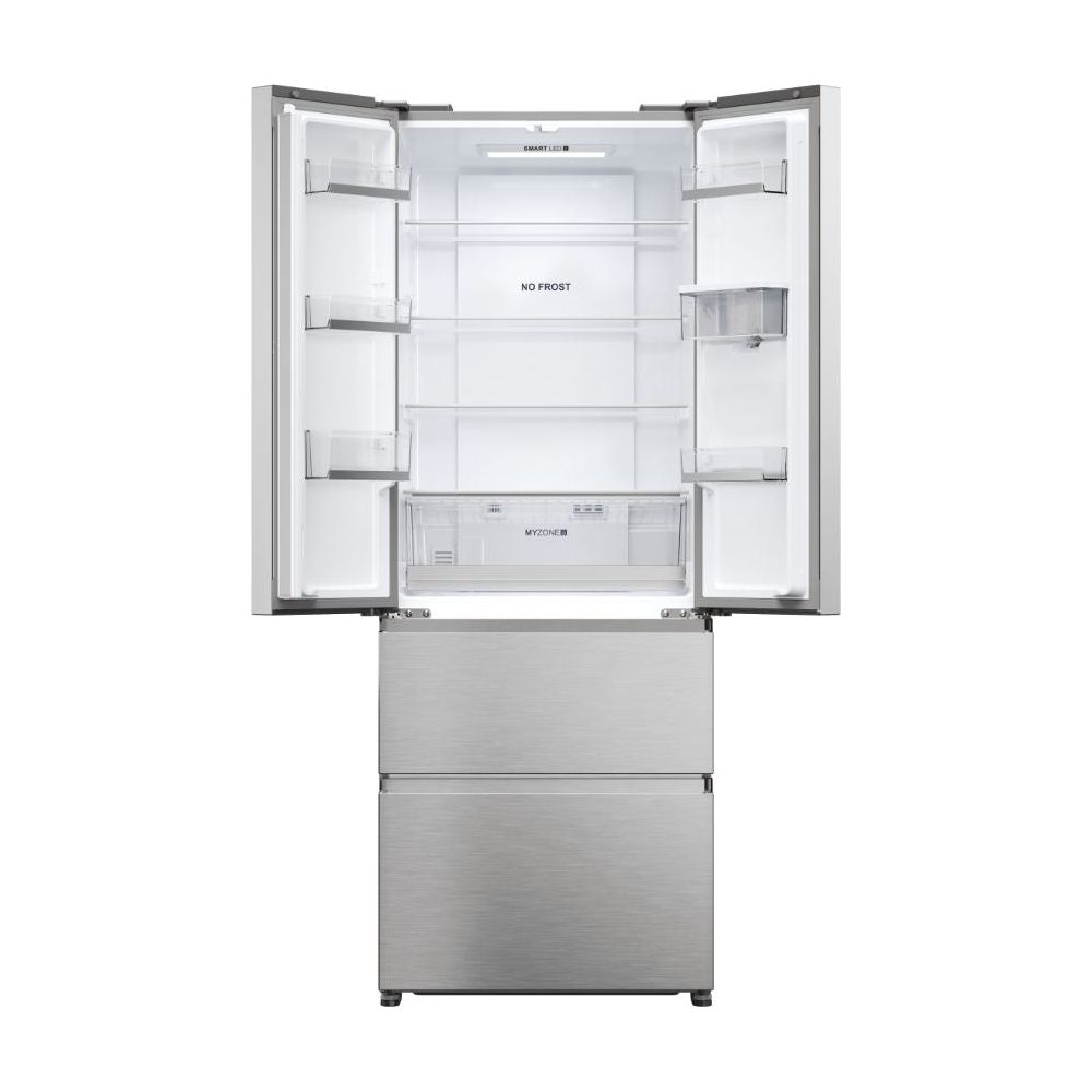 Haier FD 70 Series 5 444L Frost Free Multi Door freistehend Kühl-Gefrierkombination - Platinum Inox | HFR5719EWMP