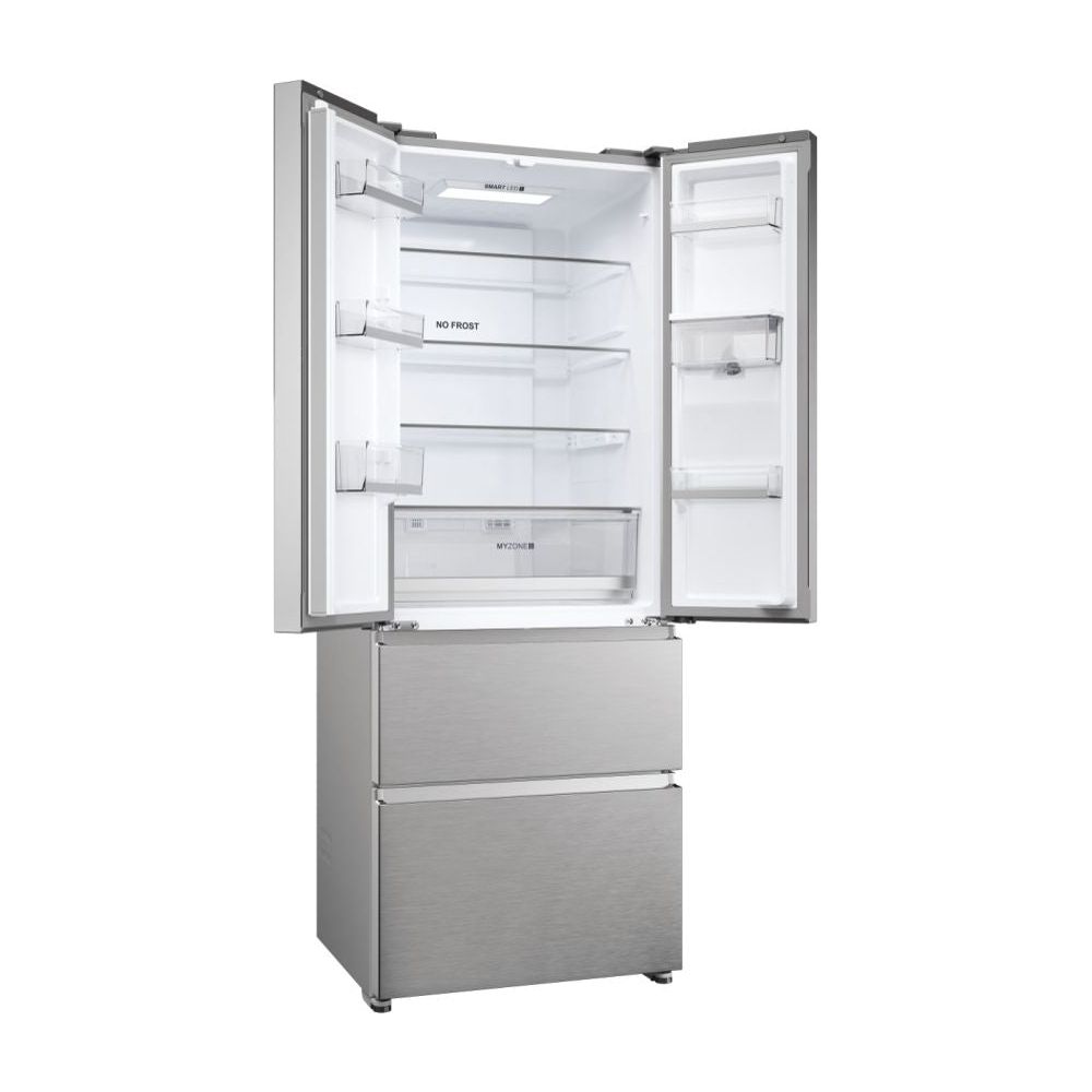 Haier FD 70 Series 5 444L Frost Free Multi Door freistehend Kühl-Gefrierkombination - Platinum Inox | HFR5719EWMP