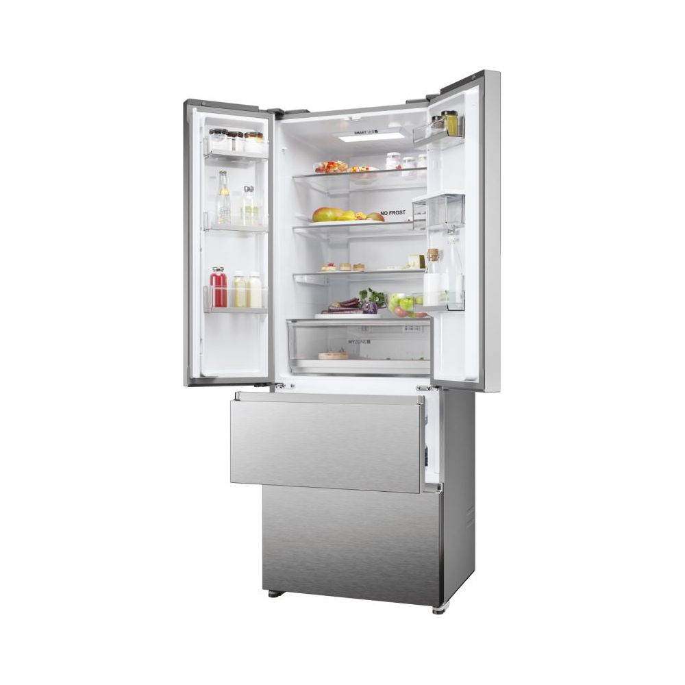 Haier FD 70 Series 5 444L Frost Free Multi Door freistehend Kühl-Gefrierkombination - Platinum Inox | HFR5719EWMP