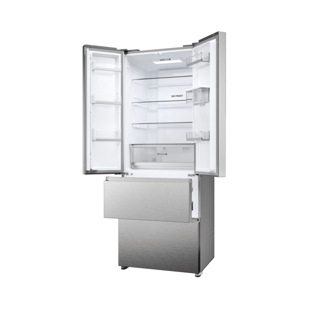 Haier FD 70 Series 5 444L Frost Free Multi Door freistehend Kühl-Gefrierkombination - Platinum Inox | HFR5719EWMP