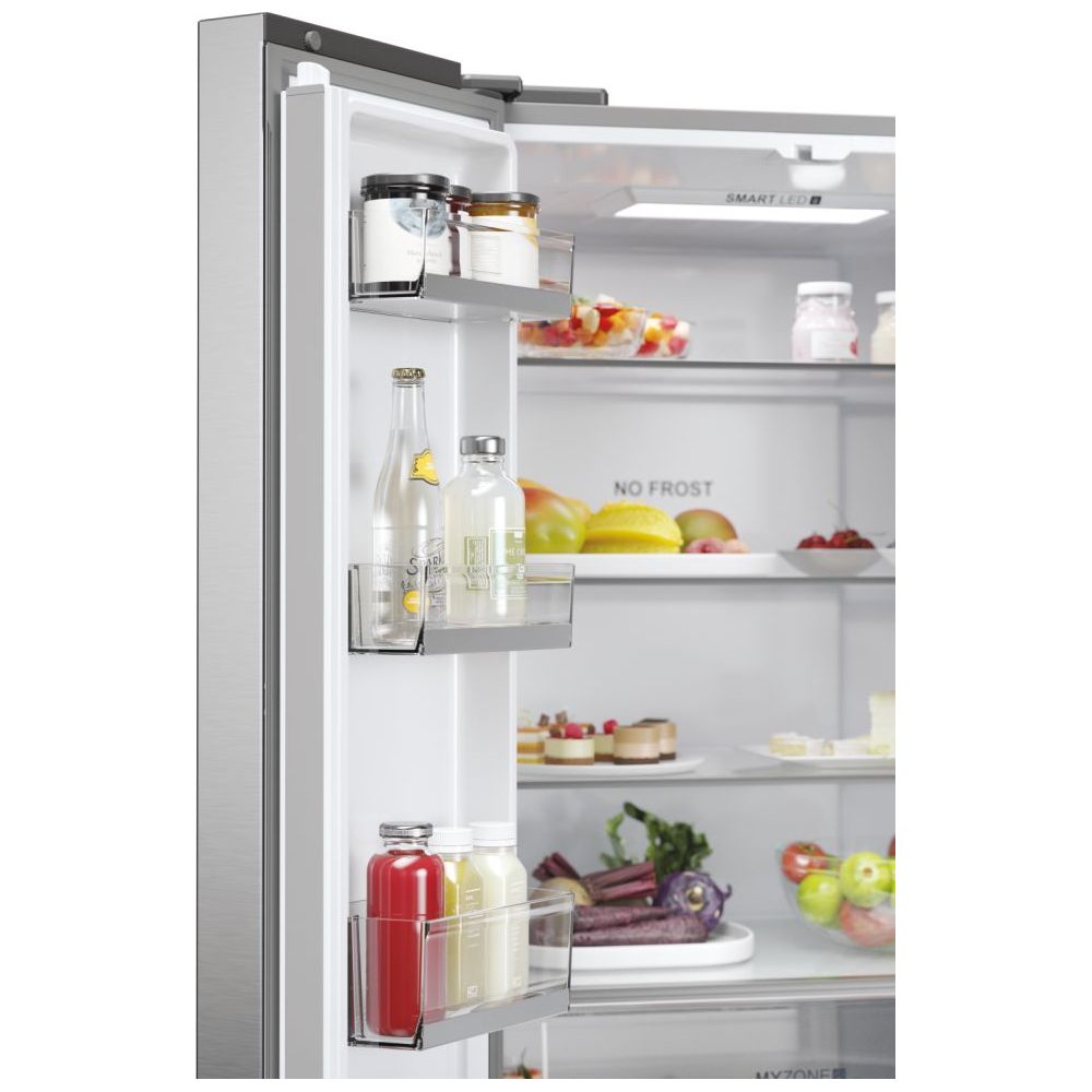 Haier FD 70 Series 5 444L Frost Free Multi Door freistehend Kühl-Gefrierkombination - Platinum Inox | HFR5719EWMP