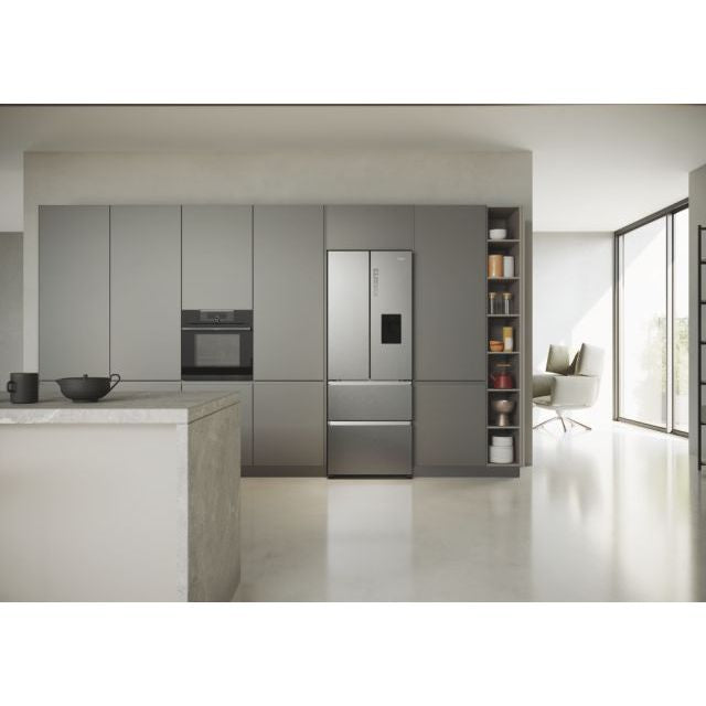Haier FD 70 Series 5 444L Frost Free Multi Door freistehend Kühl-Gefrierkombination - Platinum Inox | HFR5719EWMP