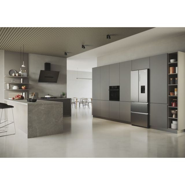 Haier FD 70 Series 5 444L Frost Free Multi Door freistehend Kühl-Gefrierkombination - Platinum Inox | HFR5719EWMP