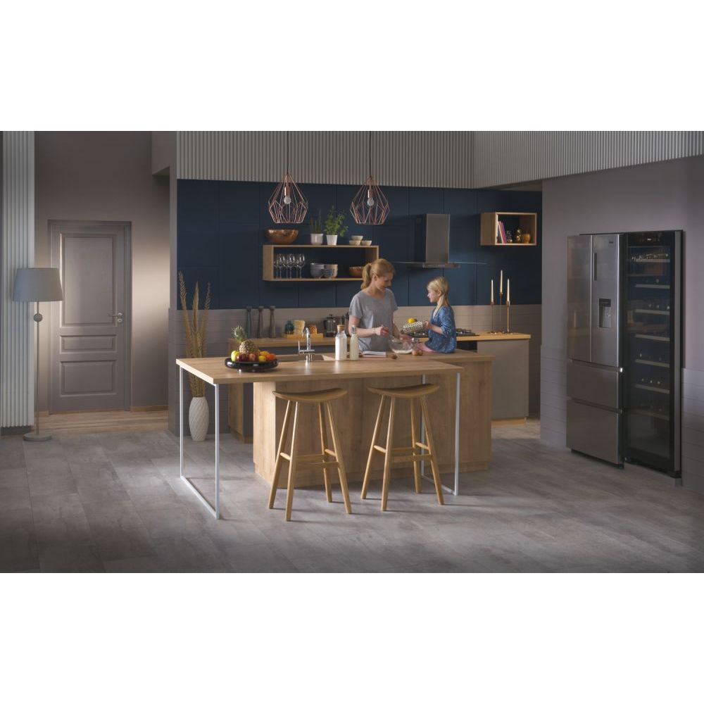 Haier FD 70 Series 5 444L Frost Free Multi Door freistehend Kühl-Gefrierkombination - Platinum Inox | HFR5719EWMP