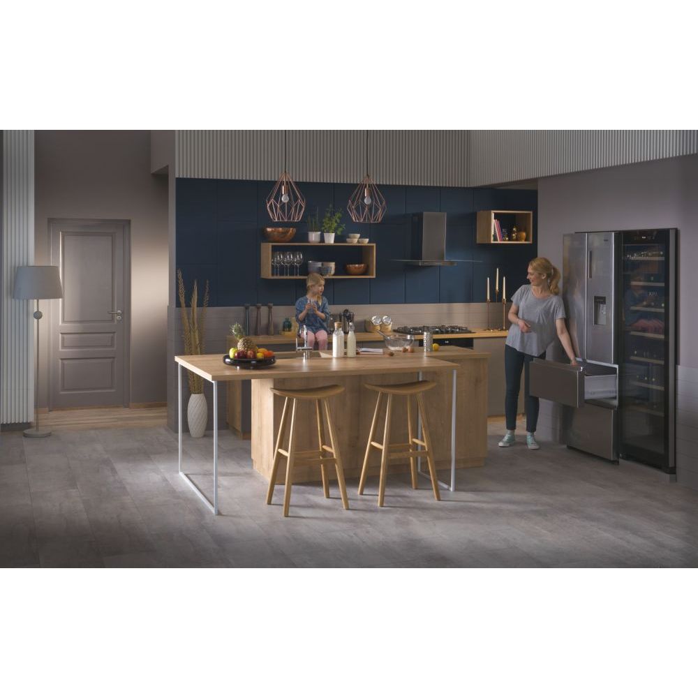 Haier FD 70 Series 5 444L Frost Free Multi Door freistehend Kühl-Gefrierkombination - Platinum Inox | HFR5719EWMP