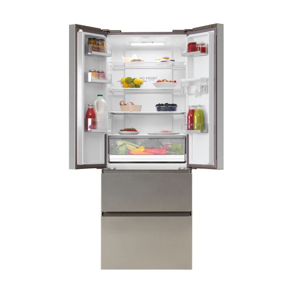 Haier FD 70 Series 5 444L Frost Free Multi Door freistehend Kühl-Gefrierkombination - Platinum Inox | HFR5719EWMP