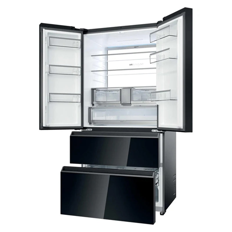 Haier FD 90 Series 7 703L freistehend French Door Kühl-Gefrierkombination - Glass Inox | HFR79F19DFGB