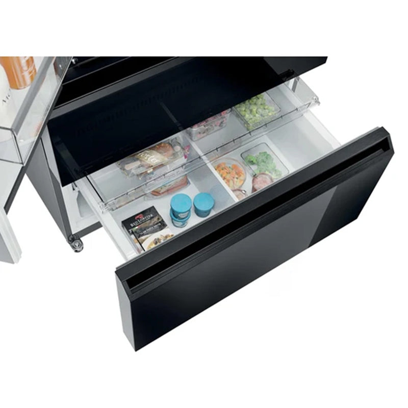 Haier FD 90 Series 7 703L freistehend French Door Kühl-Gefrierkombination - Glass Inox | HFR79F19DFGB