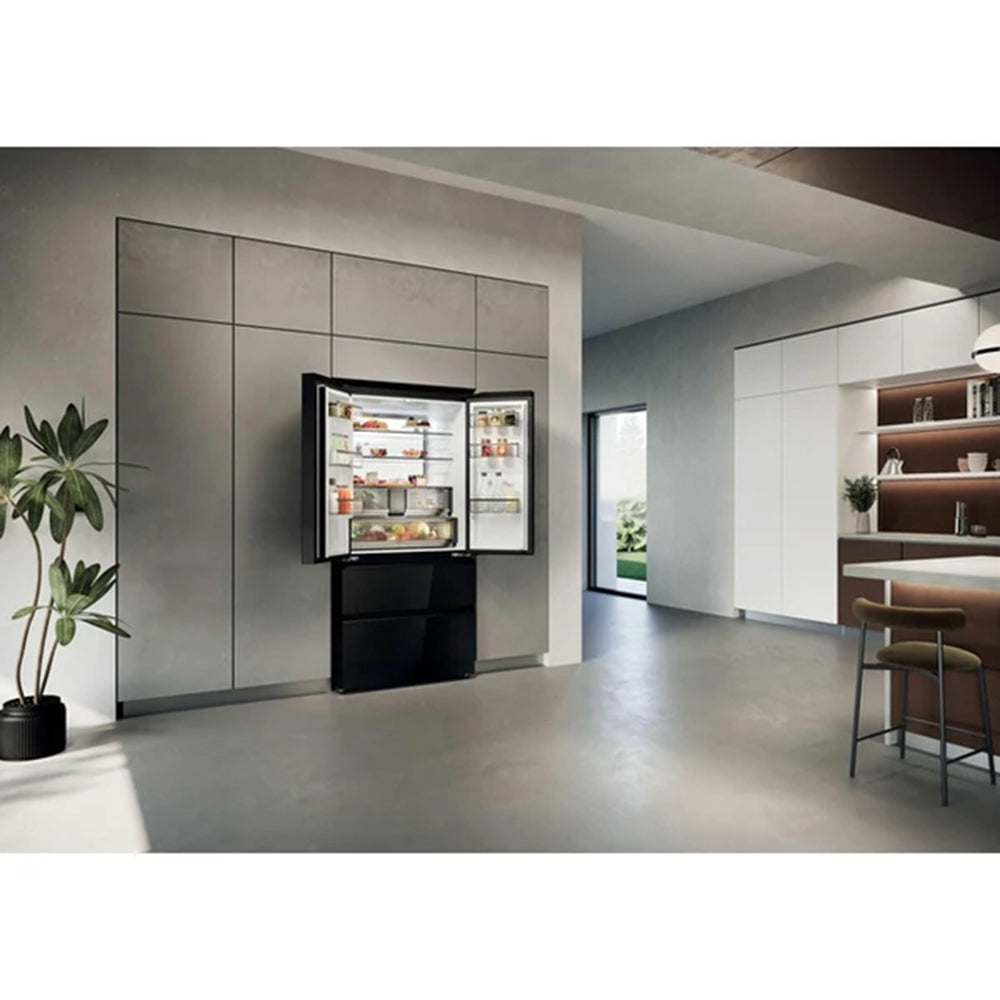 Haier FD 90 Series 7 703L freistehend French Door Kühl-Gefrierkombination - Glass Inox | HFR79F19DFGB