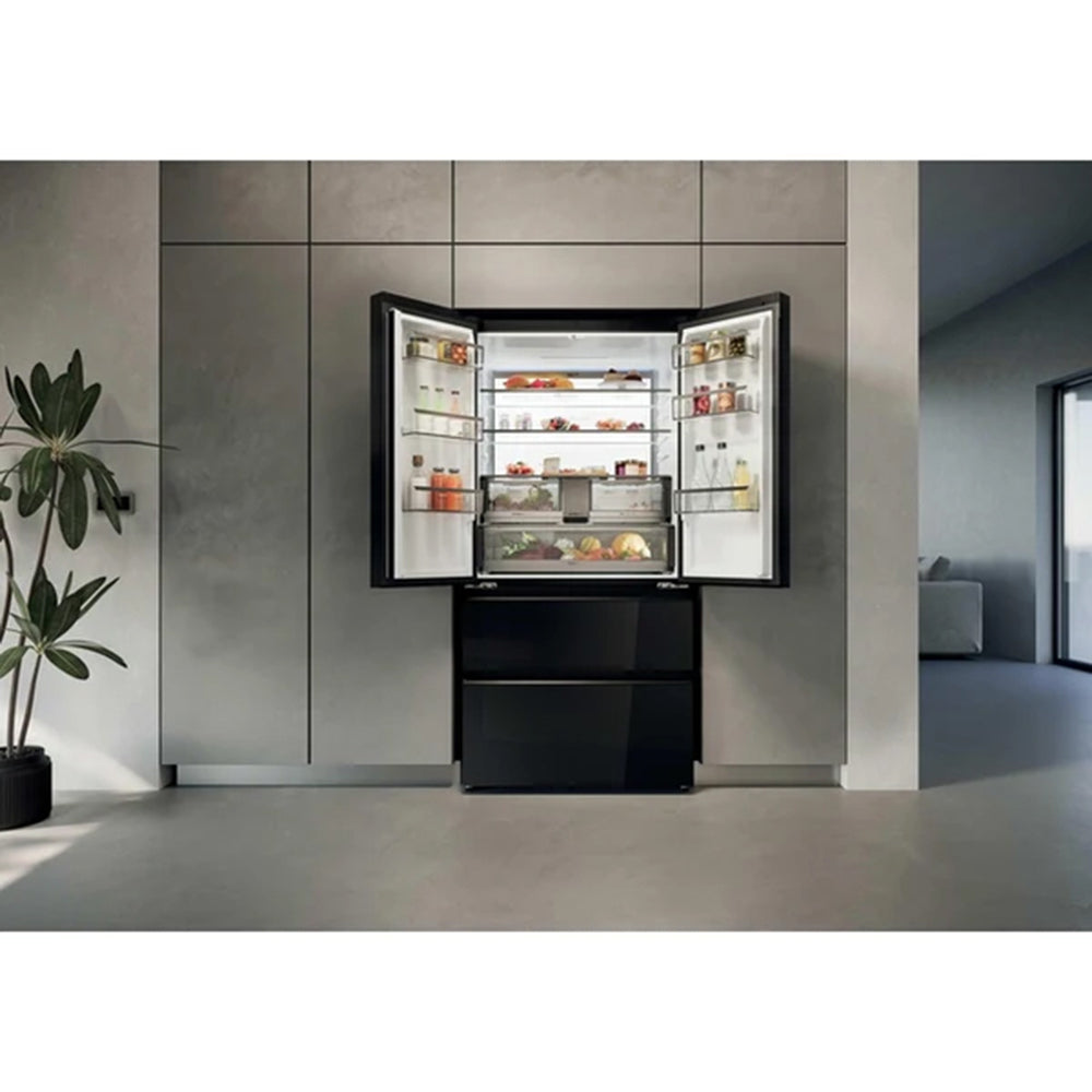 Haier FD 90 Series 7 703L freistehend French Door Kühl-Gefrierkombination - Glass Inox | HFR79F19DFGB