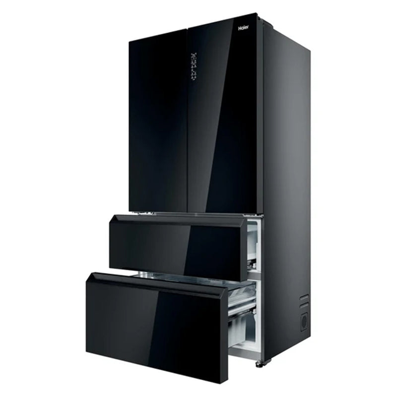 Haier FD 90 Series 7 703L freistehend French Door Kühl-Gefrierkombination - Glass Inox | HFR79F19DFGB