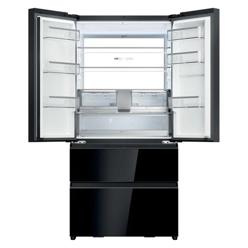 Haier FD 90 Series 7 703L freistehend French Door Kühl-Gefrierkombination - Glass Inox | HFR79F19DFGB