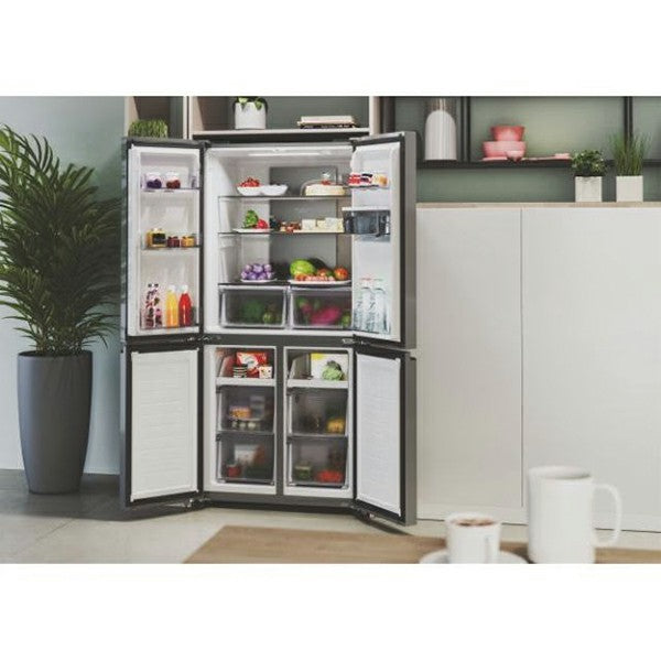 Hoover 463L freistehend American Kühl-Gefrierkombination - Gentle Silber | HHCR3818EWPL