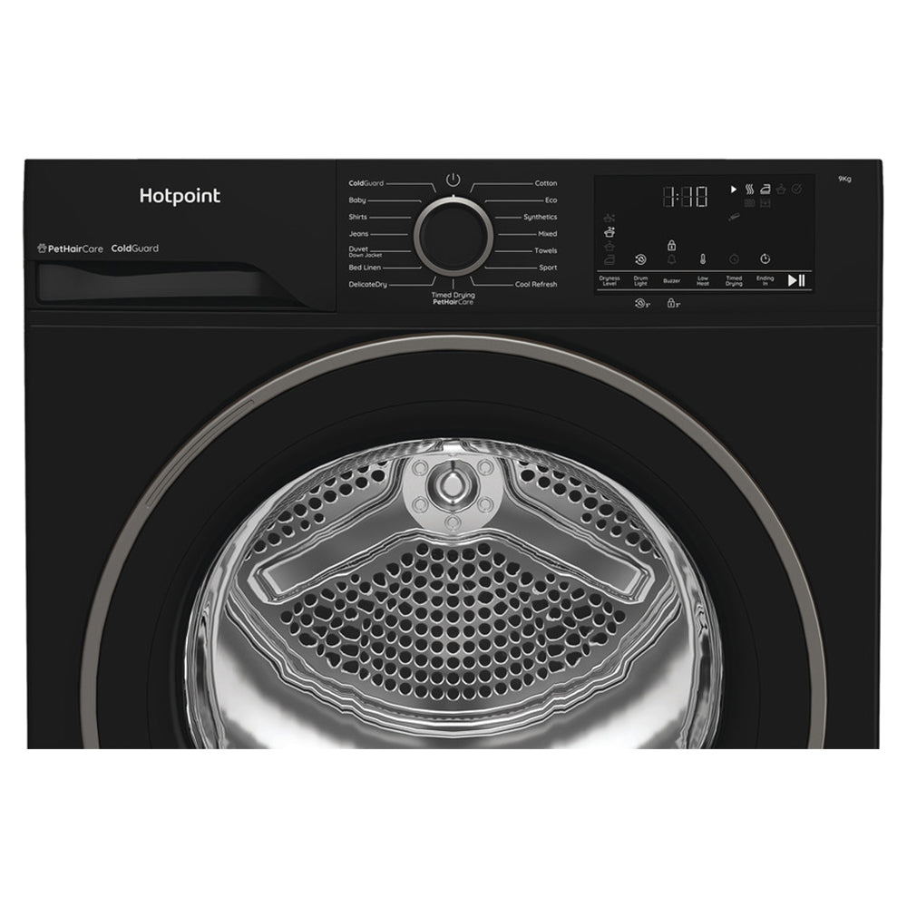 Hotpoint 9KG freistehend Heat Pump Wäschetrockner - Schwarz | HHDD90BBIRE
