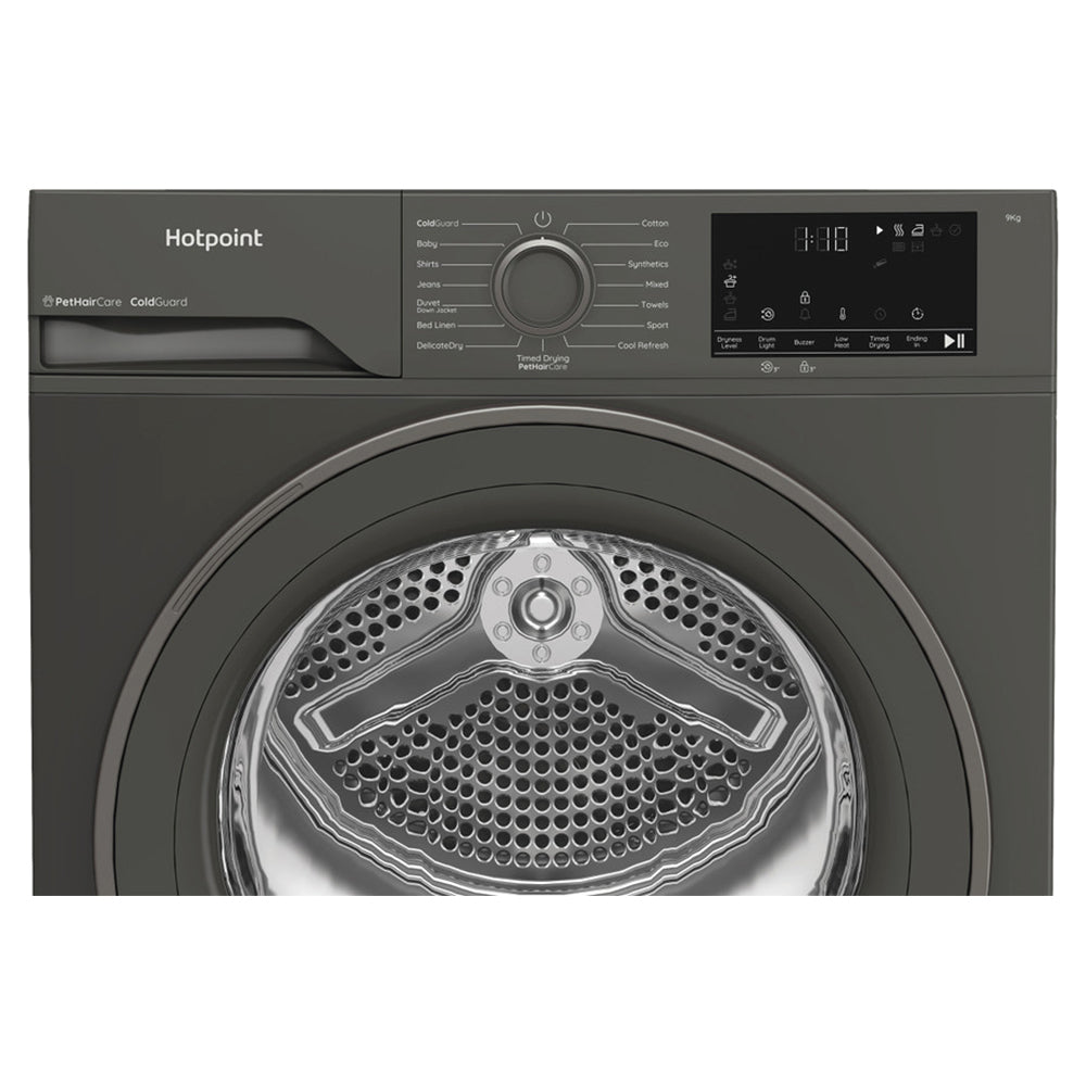 Hotpoint 9KG freistehend Heat Pump Wäschetrockner - Dark Grau | HHDD90GGIRE