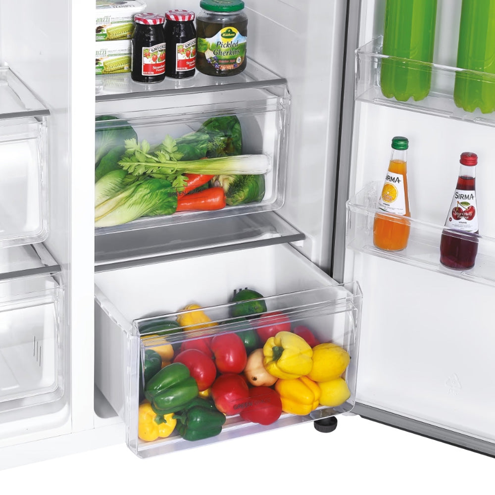Hoover H-Kühlschrank 500 Maxi 521L Frost Free American freistehend Kühl-Gefrierkombination - Inox | HHSBSO-6174XK-1